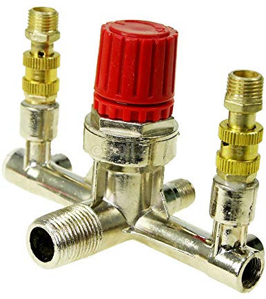 KATSU Air Compressor Pressure Switch Double Outlet Tube Air Compressor Switch Pressure Regulator Valve Fit Part SP24113302