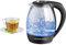 GourmetMaxx 07971 Wasserkocher schnurlos Schwarz, Glas