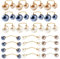 LIUJZZJ 24 Stück Doppel Faux Perlen Brosche Kragen Clip Schal Clip 6 Stile Doppelköpfige Perlen Cardigan-Brosche Ausschnitt Brosche Pullover Kleidung Sweater Shawl Clip