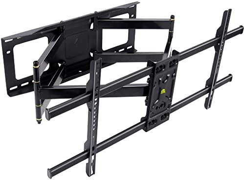 FORGING Mount Support Mural TV Longue portée pour téléviseurs Plats et incurvés de 42 à 90 Pouces, Extension de 765 mm à Double Bras articulé inclinable, Charge 75 kg, VESA 800 x 400 mm