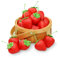 Lorigun 20 Stück KüNstliche Kunststoff Erdbeere, Plastik Deko Obst Lebensecht Künstliche Früchte Gefälschte Rote Erdbeeren für Dekor Party Girlande DIY Ornament Prop