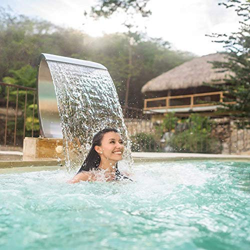 YANZIFDC Stainless Steel Pool Fountain Outdoor Swimming Pool Waterfall Blade Cascade (400 * 300)