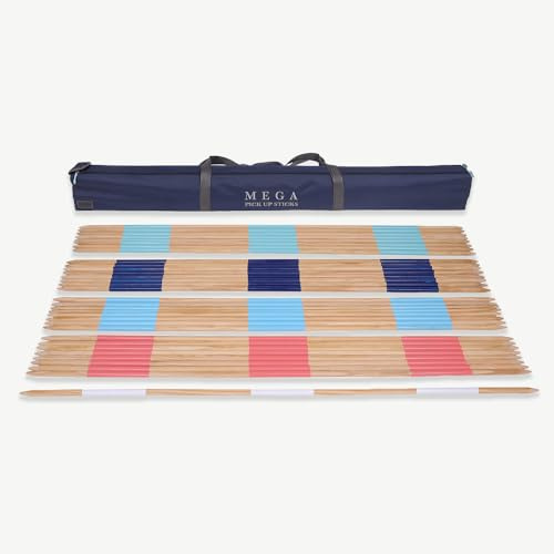 Uber Games Mikado XXL Mega da 90 a 150 cm, per esterni e interni, in borsa per il trasporto, versione Jumbo FSC (fino a 150 cm)