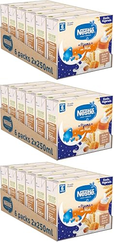 Nestlé Alimentos Infantiles Nestlé Leche y Cereales con Miel Pijama - Paquete de 18x2 unidades de 250ml