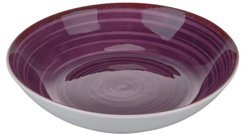 Villa d'Este Home Tivoli 1996 Juego de 6 platos hondos de porcelana, Baita Purple