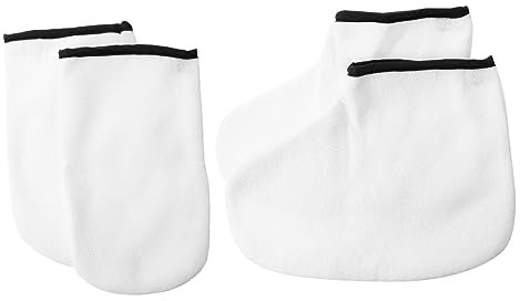 TOVINANNA 2paia Guanti Per Spa Mani e Piedi Alla Paraffina Isolanti Per Bagno Alla Cera Lavabili e Riutilizzabili Per Cura