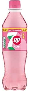7up Zero Sugar Pink Lemonade 12 x 500ml Bottles Carbonated Low Calorie Lemon, Lime and Raspberry Flavoured Soft Drink - SHOP4LESS