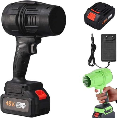 Seese Pro - Soffiatore Ultraleggero E Ultrapotente, Soffiatore Elettrico for Foglie Senza Fili Portatile, D'aria Turbo Super Potente Senza Fili(Black,1 Battery)