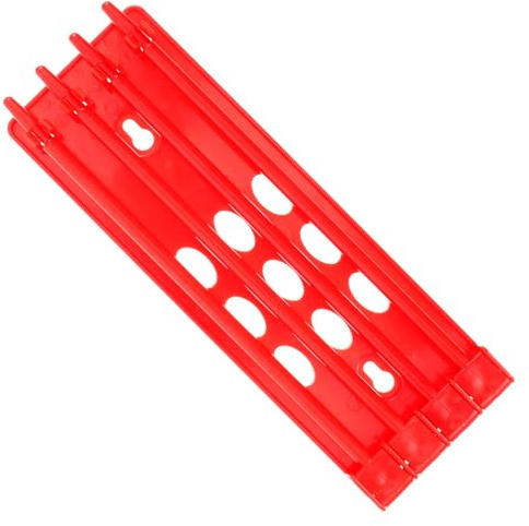 VICASKY Pigeon Ring Holder and Poultry Leg Bands Organizer, Red Plastic Training Band Storage Rack for Racing Pigeons and Bird Identification, Hanging Foot Ring Placement Stand for Pet