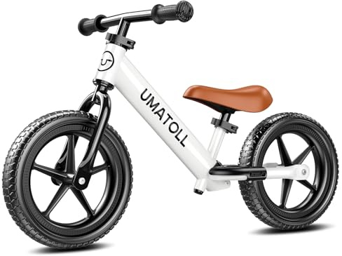 Umatoll Toddler Balance Bike for 2-5 Year Old, Adjustable Kids Toy Bicycle, Gift for Ages 2-3 Girls Boys (White)