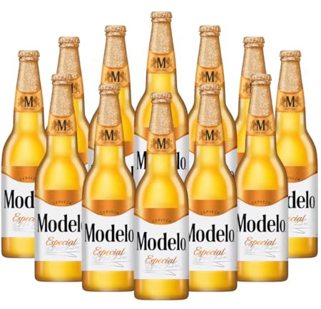 Modelo Especial Mexican Lager 620ml Bottles – 4.5% ABV (12 Pack) | Authentic Imported Beer from Mexico | Premium Golden Lager | Beerhunter Selection