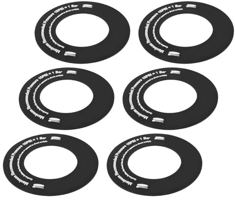 NAMOARLY 6pcs Universal Round Paddle Board Valve Gaskets, Replacement Inflatable Mattress Valve Pads for SUP, Kayak, and Inflatable Boats – Black Air Nozzle Seal for Water Sports Equipment