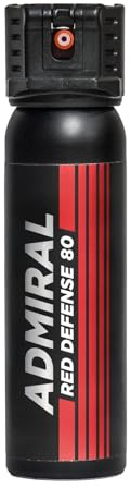 Spray Anti Aggressione 80 ML – Marcante UV 48h – ADMIRAL Defense - Formato Autodifesa Immediata – Gittata 3M – Approvato dalla Polizia – Sicurezza Personale & Protezione Compatta