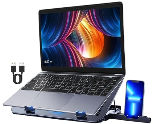 Laptopkylare - Halkfritt upphöjt ventilerat fack, stabil och ergonomisk design, bärbar dator kylare för att minska värmen och förbättra prestanda