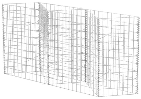 vidaXL Gabbione in Rete Fioriera Acciaio 120x30x100 cm Giardino Orto Rialzato