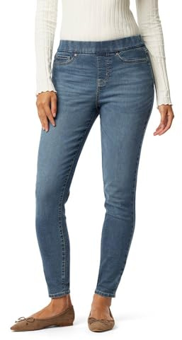 Levi Strauss Signature Gold Women's Totally Shaping Pull-on Skinny Jeans Mid-Rise Stretch Denim (Available in Plus Size), Sun Worshipper Signature, 12 Medium