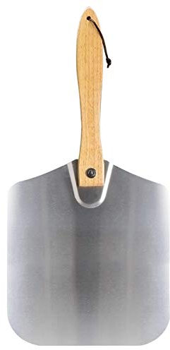32nd Aluminum Pizza Peel Paddle with Detachable Wooden Handle, Ideal for Baking at Home, Suitable for Both Indoor and Outdoor Pizza Grill Oven (Base: 36CM X 30.5CM) (Handle: 28CM)