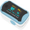 Easy@Home Pulsoximeter Oximeter Fingerpulsoximeter zur Messung der Sauerstoffsättigung (SpO2) Herzfrequenz PI Drehbares OLED-Display tragbarem Umhängeband Nylontasche - Blau