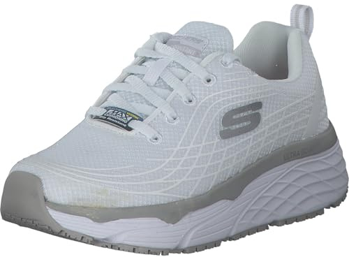 Skechers Damen Max Cushioning Elite Sr Sneaker, White Textile, 38 EU