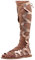 36 Roségold Emmanuela Knieshohe Ledersandalen im antiken griechischen Stil, handgefertigte flache Gladiator sandalen mit offenen Zehen, hochwertige Sommerschuhe zum Binden für Frauen