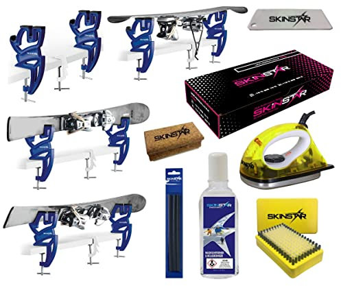 SkinStar Skiwax Set Starter Set Skispanner Skiwachs Wachsentferner 8- teilig