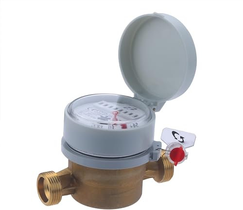 Contador divisional 3/4 para agua fría en latón 100% | Compatible con agua potable | Medición precisa del consumo | Ideal para fontanería | Resistente, duradero y fácil de instalar | QUICK PLOMBERIE
