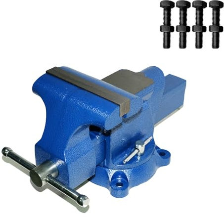 PPUMP Schraubstock 15,2 cm Backenbreite 14 cm Backenöffnung Home Vise – sicherer Griff mit 360° drehbarer Basis Home Vise Rotation Base – montiert mit einer Kombination aus robustem Gusseisen und