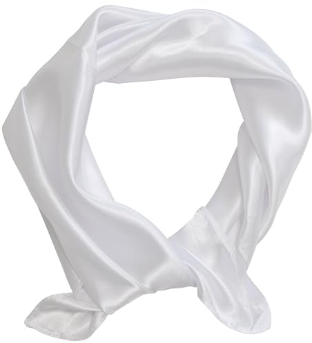 AERZETIX - C68619 - Bufanda decorativa en seda 100% en forma cuadrada 60x60cm - color blanco