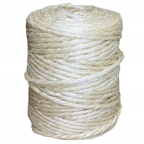 Rantry Cuerda de sisal 100% 4 mm 100 m, muebles para interior y exterior casa salón decoración de muebles dormitorio