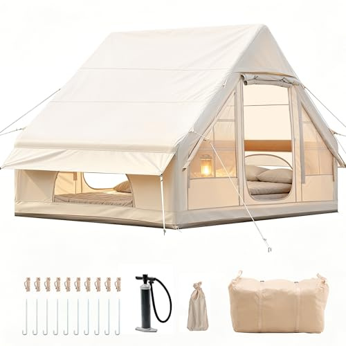 Tenda Gonfiabile da Campeggio Gaonala, 4 Persone, 4 Stagioni, Impermeabile e Antivento, con Finestra e Porte in Rete, Campeggio & Escursioni