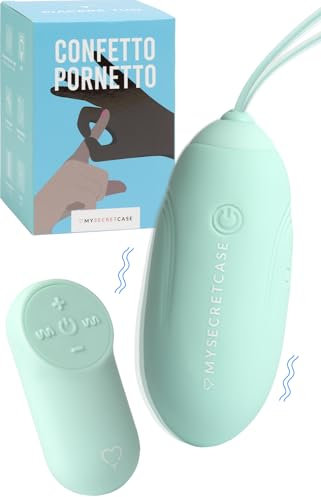MySecretCase Ovetto Vibrante Donna Telecomando - Vibratoreper Donna Professionale Comando a Distanza, Vibratore Sextoys Wireless, Sextoy Sessuali, Vibratoriper Coppie Buc0wski (Turchese)