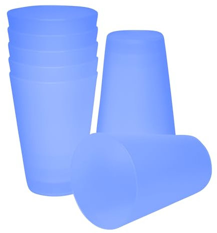 S&S-Shop Gobelets à boire - 400 ml - Couleur et quantité au choix - En plastique rigide pour fête - Gobelets pour enfants - Empilables - 0,4 l - Gobelets en plastique réutilisables - Pour brosse à