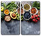 KESPER | Multi-Glasschneideplatte 2er Pack | Material: Glas | Maße: 52 x 30 x 0.5 cm | Motiv: Healthy Kitchen | Herdabdeckung für alle Herdarten | ideale Herdabdeckplatte für jede Küche