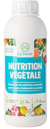 JQ LA TERRE SAPONE MOLLE POTASSICO PER PIANTE 1 LITRO, Concime di potassio, antiparassitario piante naturale afide insetticida, bruco, cocciniglia, mosca bianca, tripidi e ragno rosso