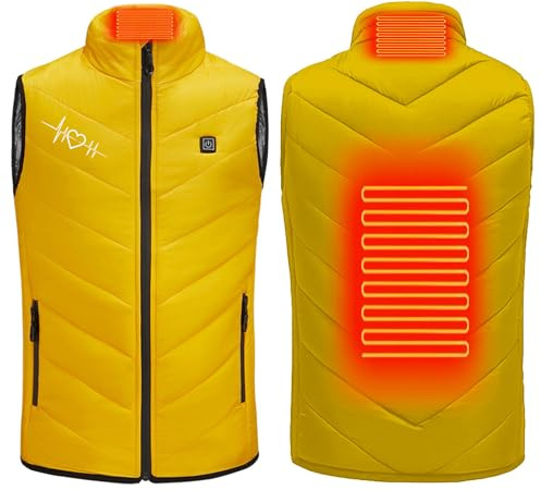 Veste Chauffante Enfant USB Sans Manche Garçons Filles Veste Chauffant Manteau Doudoune Chauffant avec 2 Zones de Chauffage pour Le Travail en extérieur Tenue Quotidienne Ski Équitation