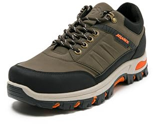 JOMIX Scarpe Uomo Trekking Scarpe da Montagna Antiscivolo e Ammortizzanti Traspiranti e Leggere per Arrampicata e Alpinismo all'Aperto MOS255036 (Marrone,43)