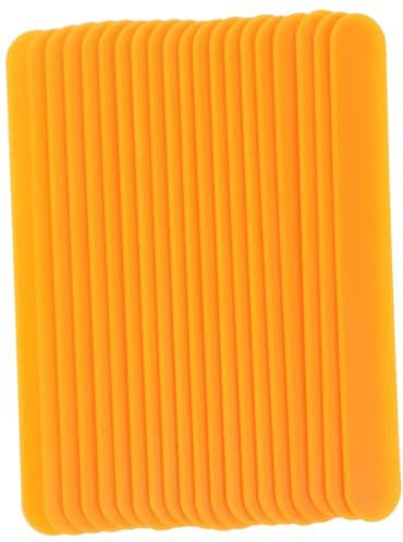 Mipcase Depresores Linguales Infantiles De Plástico Naranja 20 Piezas, Espátulas Linguales Ergonómicas, Instrumento Duradero Para Examen Oral y Entrenamiento Bucal, Cuidado Dental Pediátrico