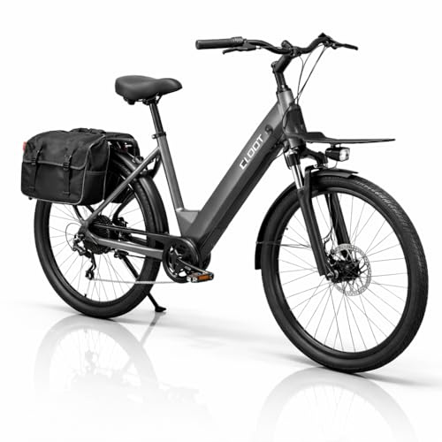 CLOOT Bicicleta Eléctrica Ciudad 28 Helsinki 700 Batería 470 WH + Motor 250 W + Frenos Hidráulicos + Portabultos + Ebike Ciudada Talla Unica 175cm-199cm