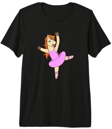 Comic Horse Dances Ballet - Ballerina Premium Tri-Blend T-Shirt