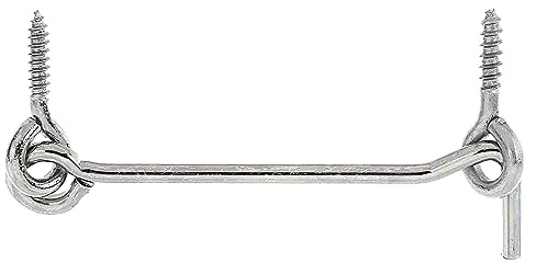 Alberts 903824 Sturmhaken | mit Winkelplatten oder Ösen | galvanisch verzinkt, dickschichtpassiviert | Länge 100 mm | Haken-Ø 4 mm