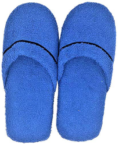 Hausschuhe, Frottee, 100 % Baumwolle (Herren, Bluette)