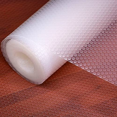 wohomuke Schubladenmatte 35x600cm küche Matte für schubladen schubladeneinlage zuschneidbar Eva Kühlschrankmatten Für Schubladen Regale Schrank Kühlschrank(Transparent,35cmx6m)