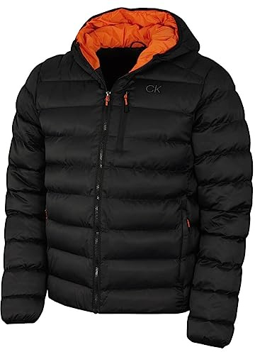 Calvin Klein Herren San Gabriel gewebt Jacquard Jacke - Schwarz/Orange - L