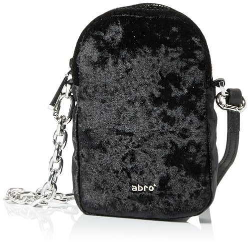 ABRO Unisex Telefontasche Kira Tasche, Schwarz/Nickel