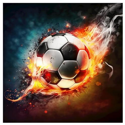 Diamond Painting Set per pittura con diamanti da calcio, 30 x 30 cm