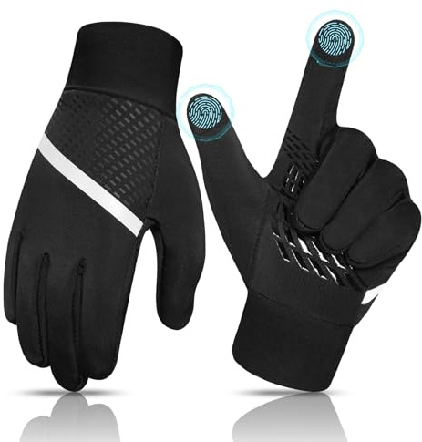 RIGWARL Guanti invernali da ciclismo per bambini, antiscivolo, impermeabili, caldi, per corsa, scuola, calcio, regali per ragazzi e ragazze