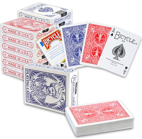 Bicycle Vintage Great Mogul Rider Back Playing Cards 12 Pack - Bundle with 12 Air Cushioned Playing Card Decks in Collectable Box Playing Cards Bulk