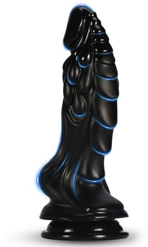 BDSMJOY Gode ​​monstre 21.5cm, Ventouse Gode pour homme femme gay, offrant des plaisirs intenses sex toys, Anal dildo butt plug Godemiché Masturbation (Noir)