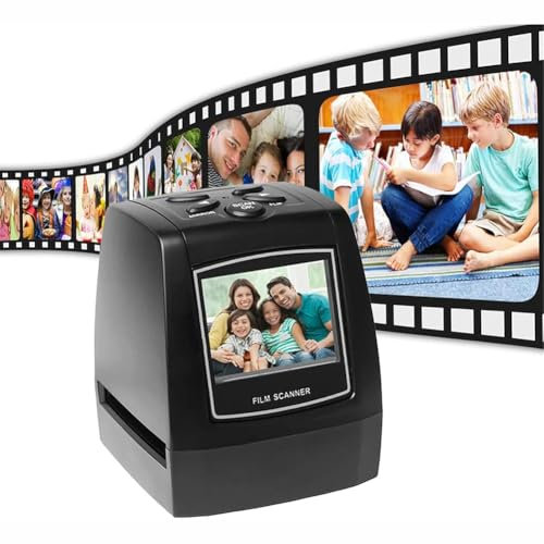 MegLob Escáner De Película De 10MP, Mini Digitalizador De Diapositivas De Escáner De Película Digital, Convierte 135 Películas/Tobogán De 35 Mm A Imágenes JPEG