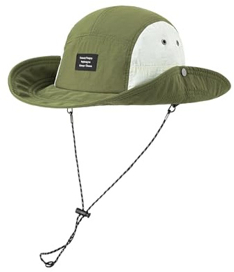 WANYING Kvinnor män utomhus solskydd fiskarhatt bucket hatt gorpcore solhatt två sätt att bära snabbtorkande andas för huvudomkrets 56–60 cm oliv, OLIV, 56-60